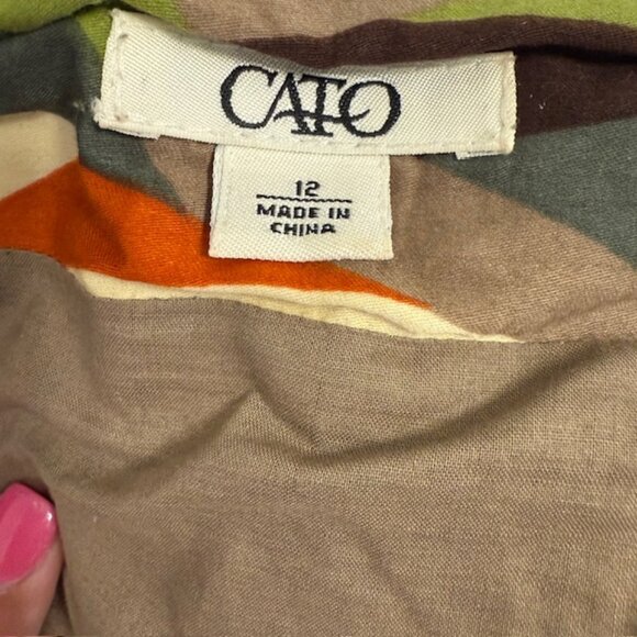 Cato Boho Indian Southwestern Tribal Layered Flare Ruffle Skirt Size 12 - Picture 2 of 9